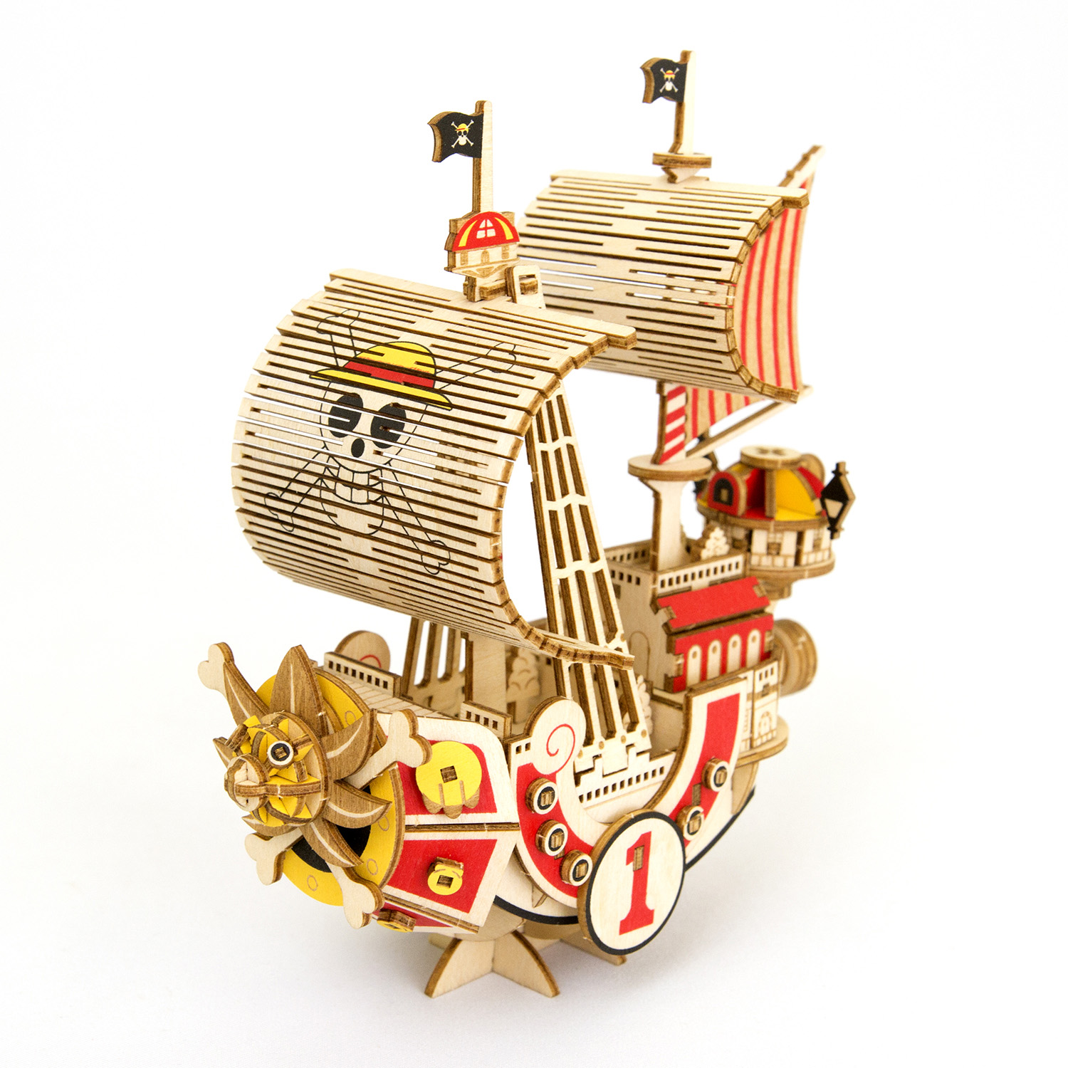 Bandai Anime One Piece Thousand Sunny Going Merry Model DIY Assembled Boat  Models Figure Collection Model Assembled Ship Toy New