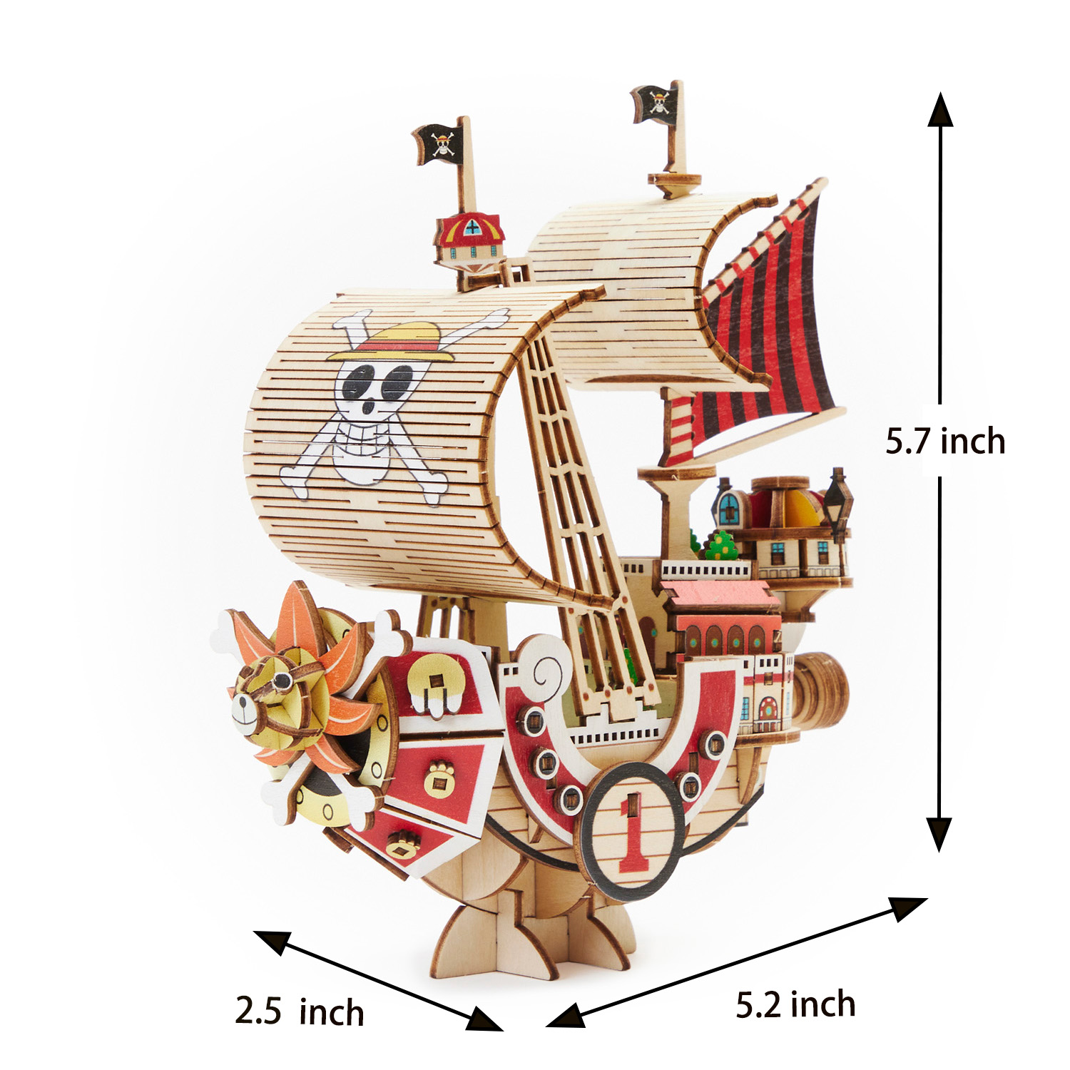 one piece thousand sunny pirate ship Free 3D Model in Sailboat
