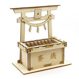 wa-gu-mi Offertory Box Coin Bank 3D Wooden Pizzle