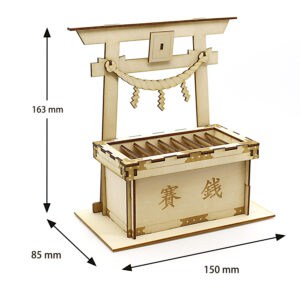 wa-gu-mi Offertory Box Coin Bank 3D Wooden Pizzle 10 wgmi cbnk size1 mm