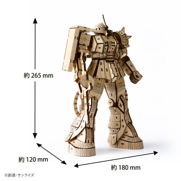 wa-gu-mi Mobile Suit MS-06S CHAR'S ZAKU Ⅱ 3D Bamboo Puzzle - Image 2