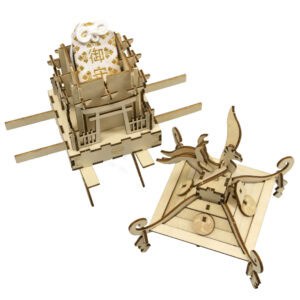 wa-gu-mi Portable Shrine 3D wooden Puzzle 15 wgmi shrn amgles4