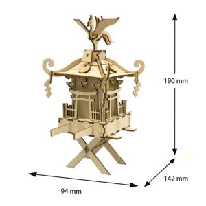 wa-gu-mi Portable Shrine 3D wooden Puzzle 9 wgmi shrn size1 mm