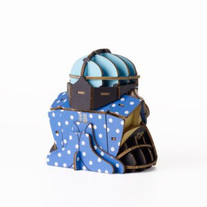 wa-gu-mi Fukusuke Wooden 3D Puzzle 16 wgmi fksk angles3