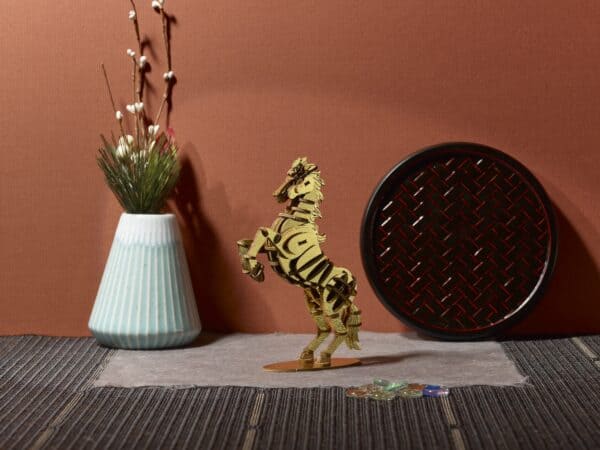 wa-gu-mi Horse Color Ver. Wooden 3D Puzzle - Image 2
