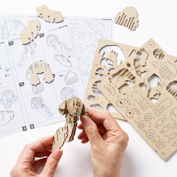 wa-gu-mi Toy Poodle Wooden 3D Puzzle - Image 8