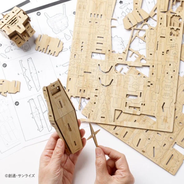 wa-gu-mi Mobile Suit First Gundam RX-78-2 ver. 1.5 3D Bamboo Puzzle - Image 4
