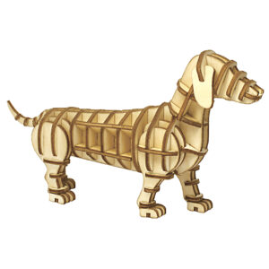 wa-gu-mi Dachshund Wooden 3D Puzzle