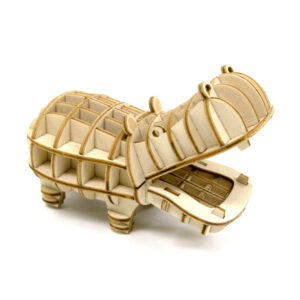 wa-gu-mi Hippopotamus Wooden 3D Puzzle
