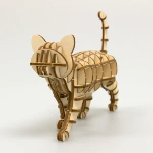 wa-gu-mi Strolling Cat Wooden 3D Puzzle