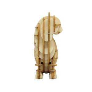 wa-gu-mi Standing Cat Wooden 3D Puzzle 11 wgmi scat angles1