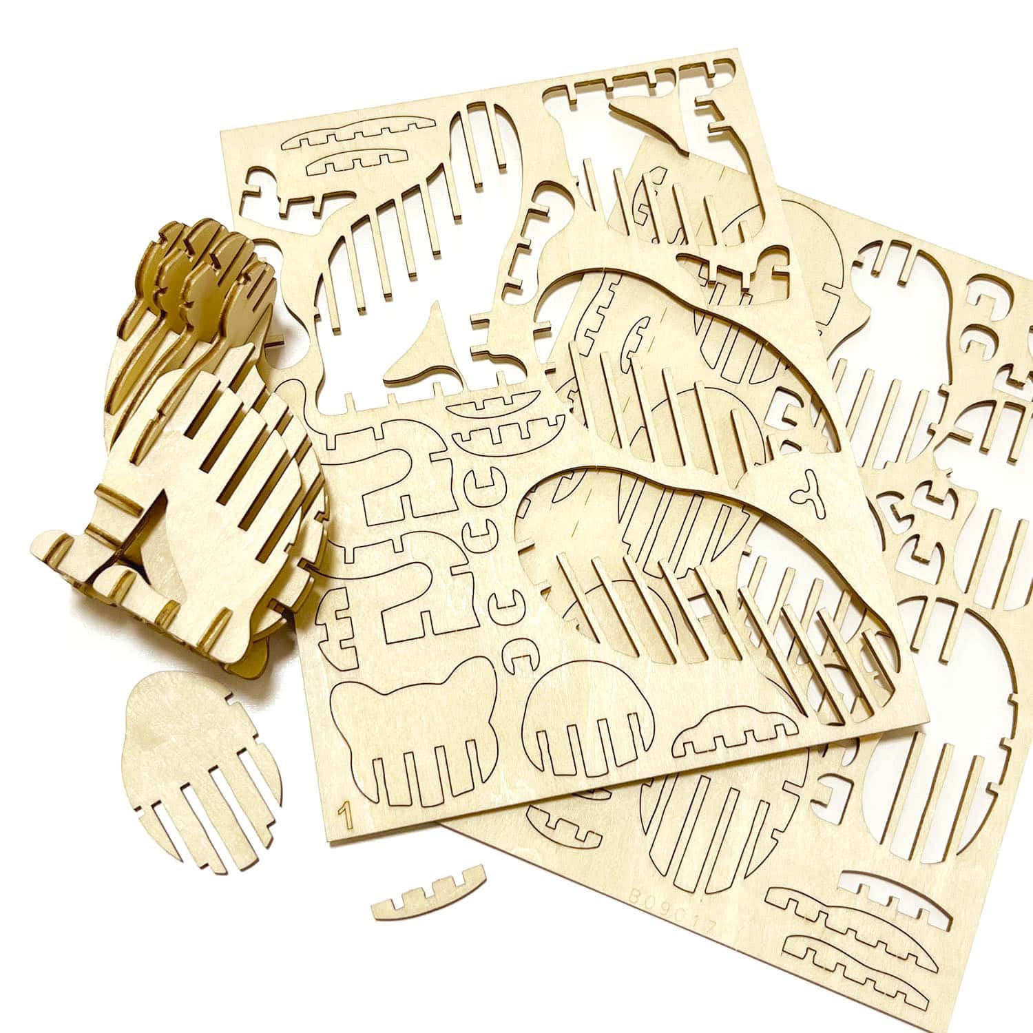 wa-gu-mi Standing Cat Wooden 3D Puzzle 2 wa-gu-mi Standing Cat Wooden 3D Puzzle - Image 2